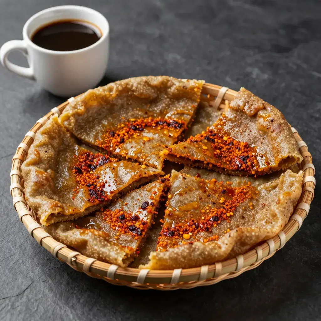 Kategna (ካተኛ — Ethiopian Toasted Injera with Spiced Butter and Berbere)