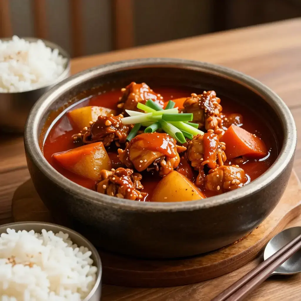 Dakdoritang (닭도리탕 — Korean Braised Spicy Chicken Stew)