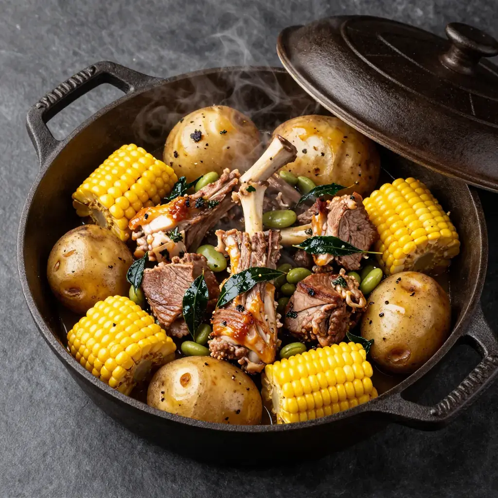 Pachamanca (Pachamanca — Peruvian Andean Earth-Oven Feast with Herbs and Huacatay)