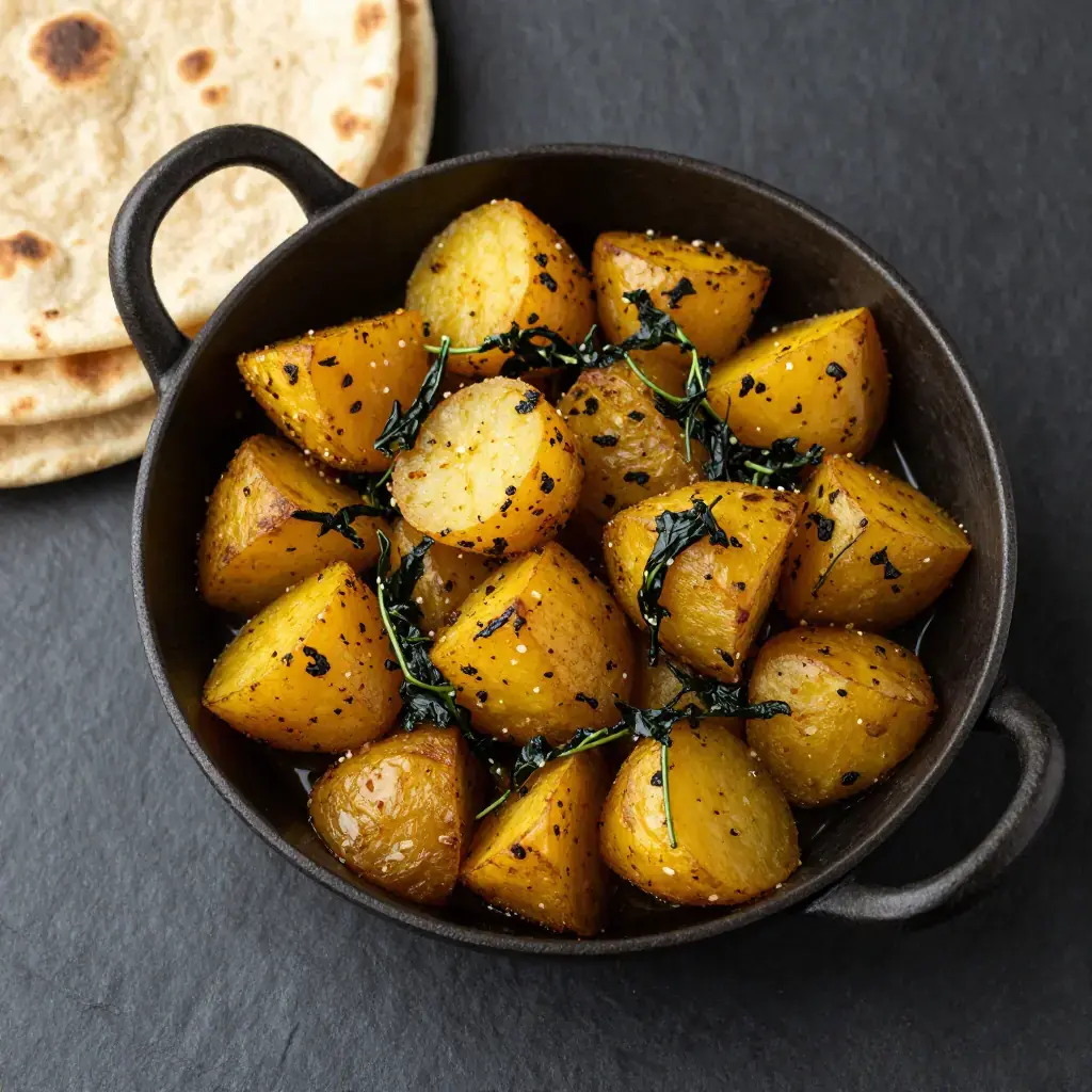 Aloo Methi (आलू मेथी — North Indian Potatoes with Fresh Fenugreek Leaves)