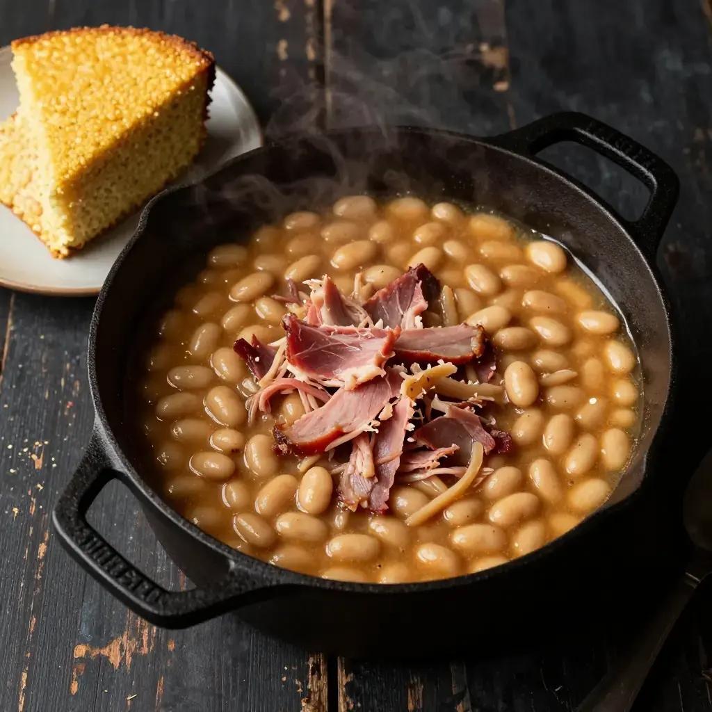 Southern Butter Beans with Ham Hock (Lowcountry Simmered Beans)