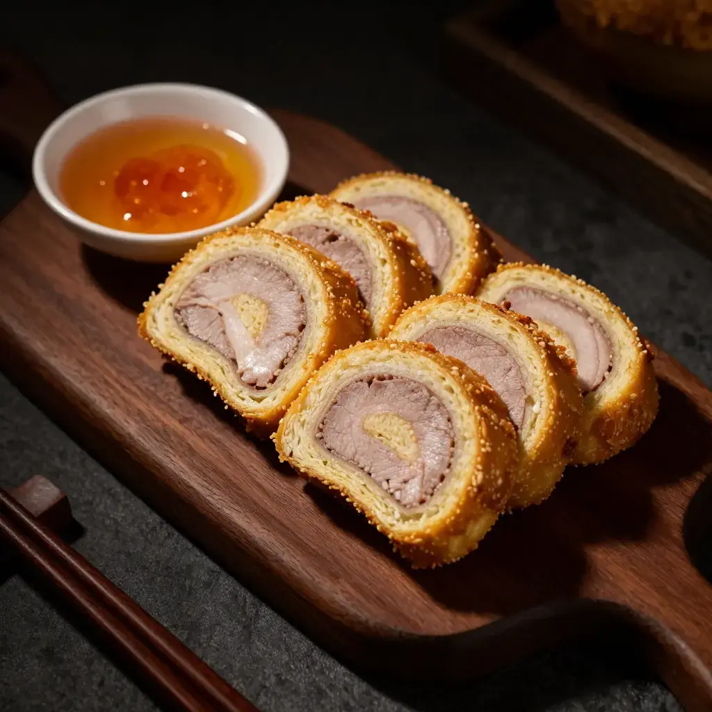 Fujian Wu Xiang Juan (五香卷 — Fujian Five-Spice Pork and Taro Rolls)