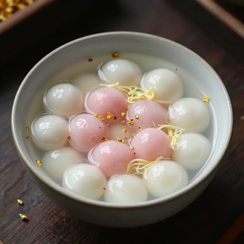Sichuan Jiu Niang Tang Yuan (酒酿汤圆 — Sichuan Fermented Rice Wine Balls in Sweet Broth)