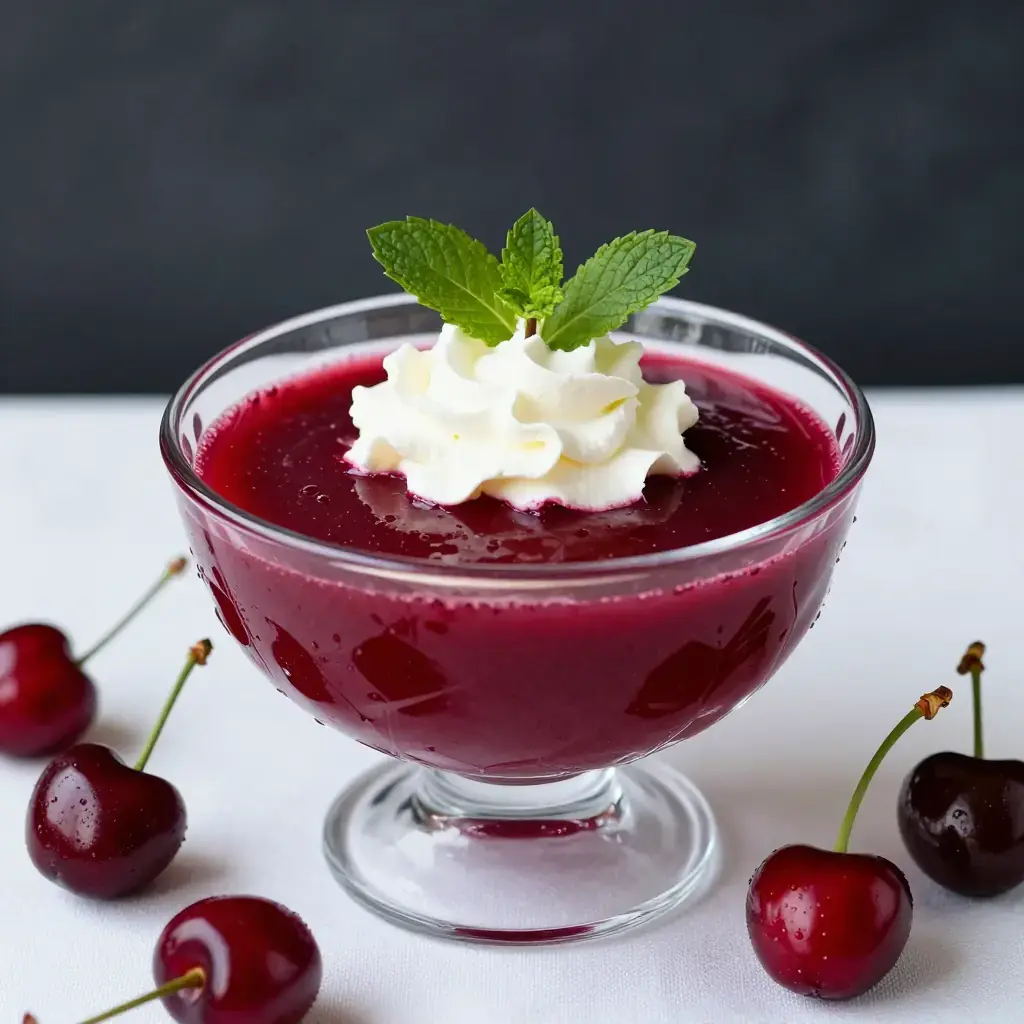 Körsbärssoppa (Swedish Cold Sour Cherry Soup)