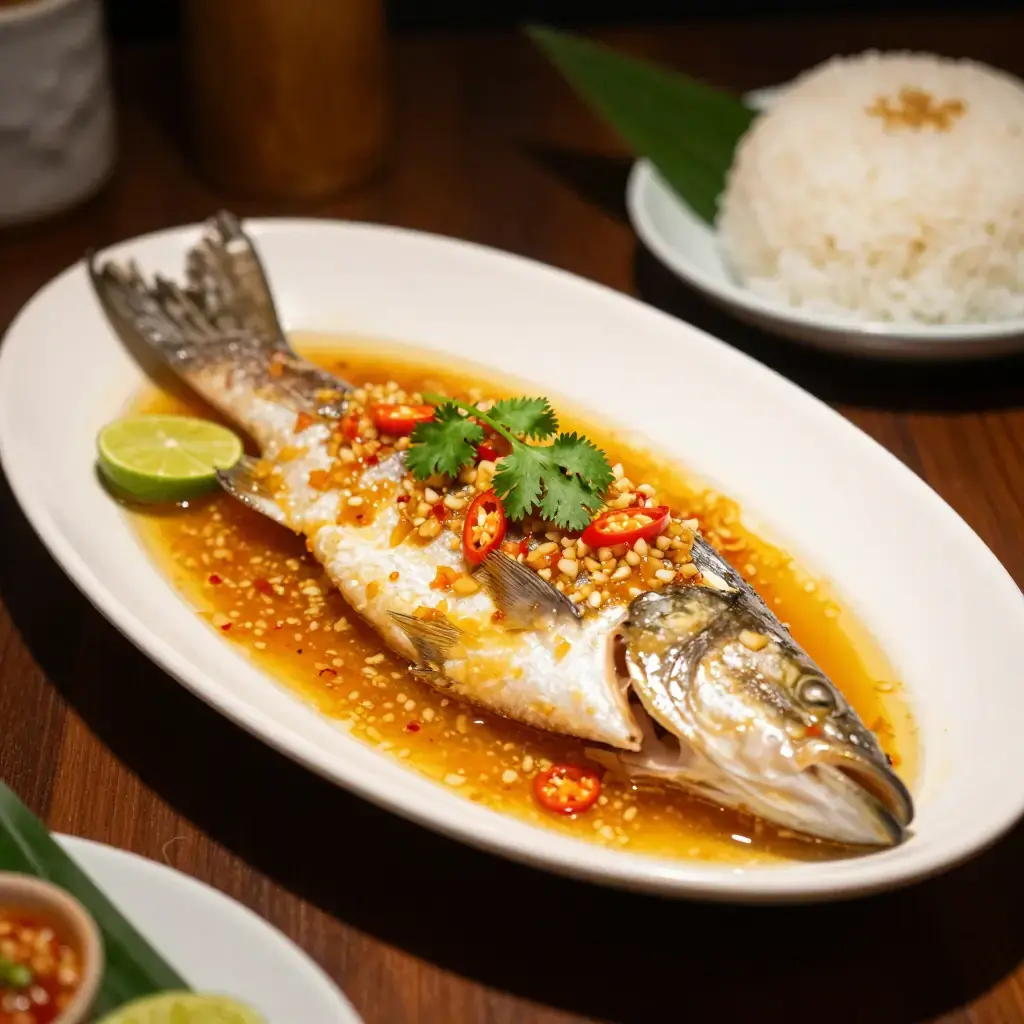 Pla Nueng Manao (ปลานึ่งมะนาว)