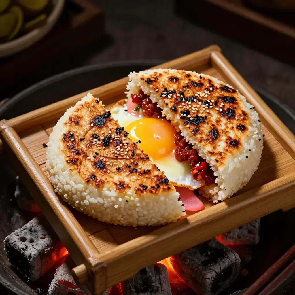 Yunnan Er Kuai (饵块 — Yunnan Pressed Rice Cake with Sesame and Chilli)