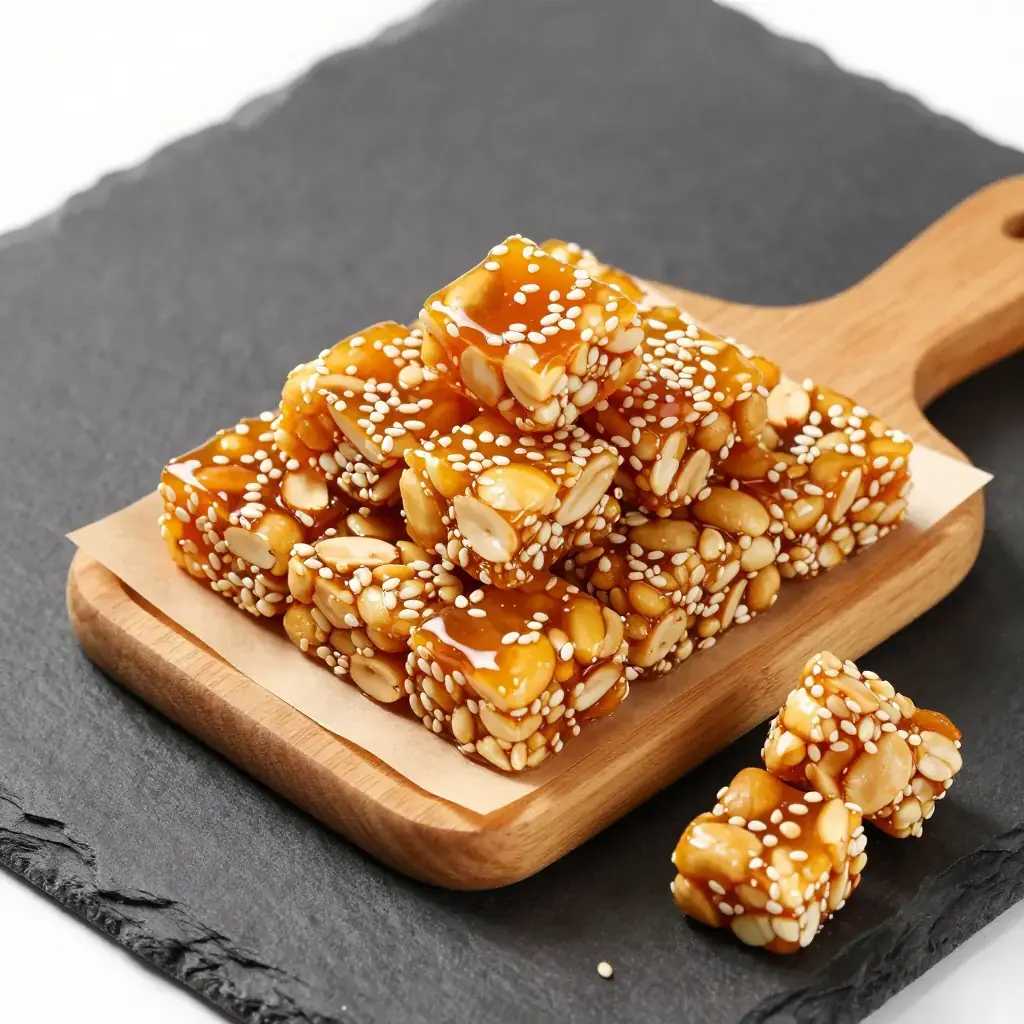 Yeot Gangjeong (엿강정 — Korean Rice Candy Clusters)