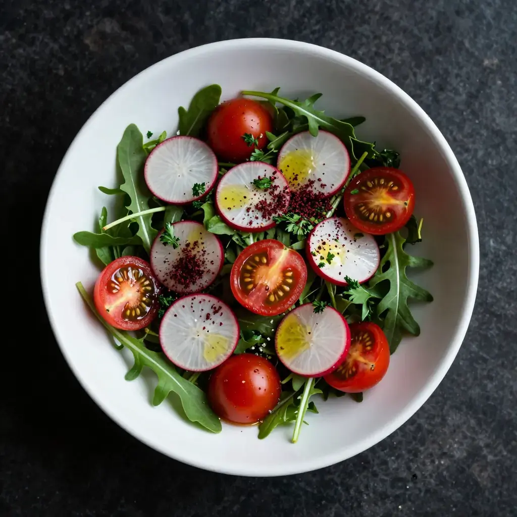 Rocca Salad (سلطة الجرجير — Lebanese Arugula, Tomato and Sumac Salad)