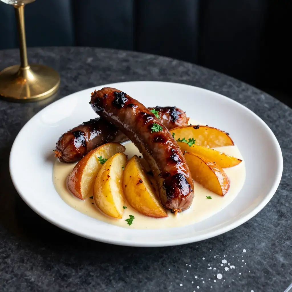 Boudin Noir aux Pommes (Blood Sausage with Caramelised Apples)