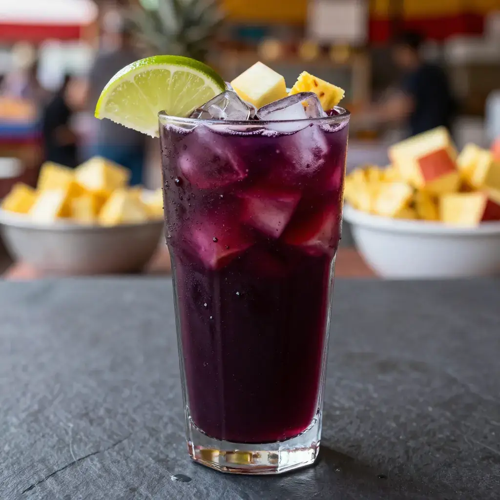 Chicha Morada (Peruvian Purple Corn Drink with Fruit and Spice)