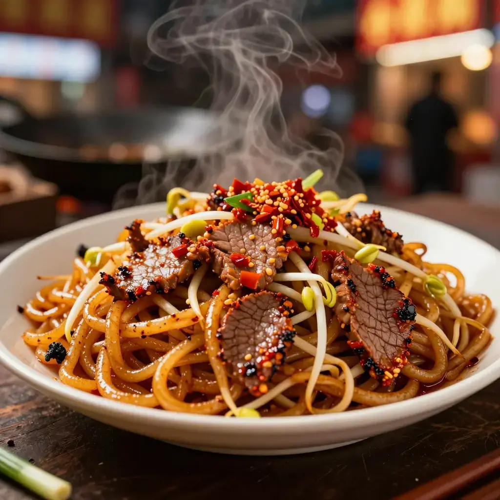 Hunan Gan Chao Niu He (干炒牛河粉 — Hunan Dry-Fried Beef with Wide Rice Noodles)