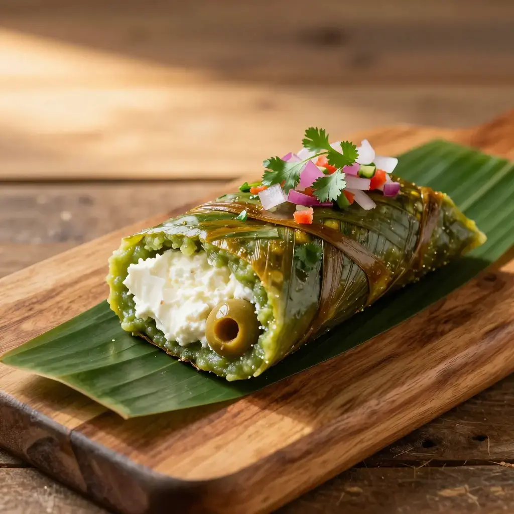 Tamalito Verde (Peruvian Green Tamale with Herb Filling)