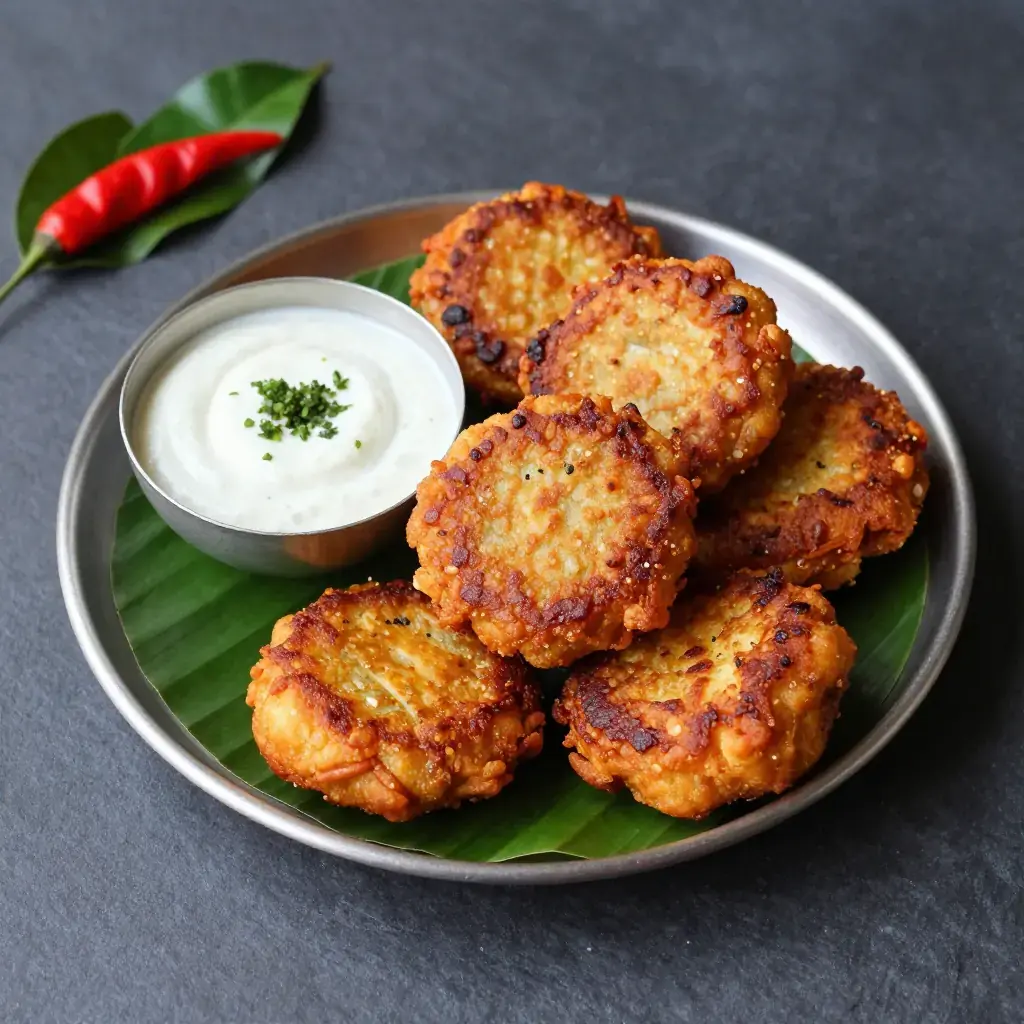 Vazhaipoo Vadai (வாழைப்பூ வடை — South Indian Banana Blossom Lentil Fritters)