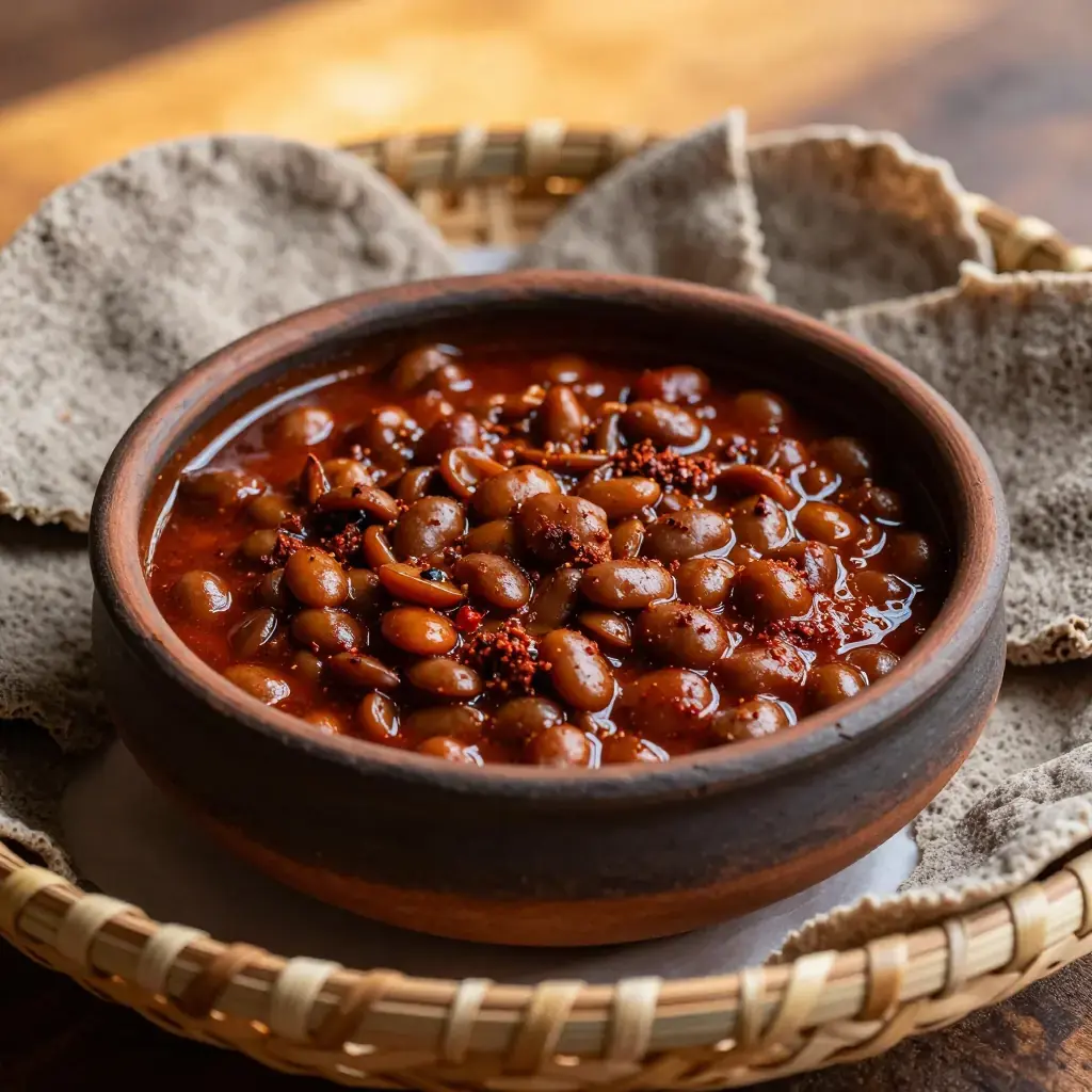 Ye'difin Misser Wot (የዲፊን ምስር ወጥ — Ethiopian Whole Brown Lentil Stew)