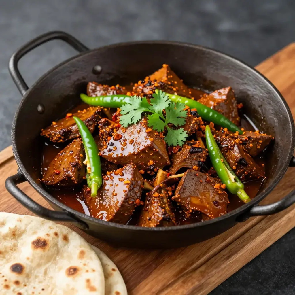 Kaleji Masala (کلیجی مسالہ — North Indian Spiced Lamb Liver Stir-Fry)