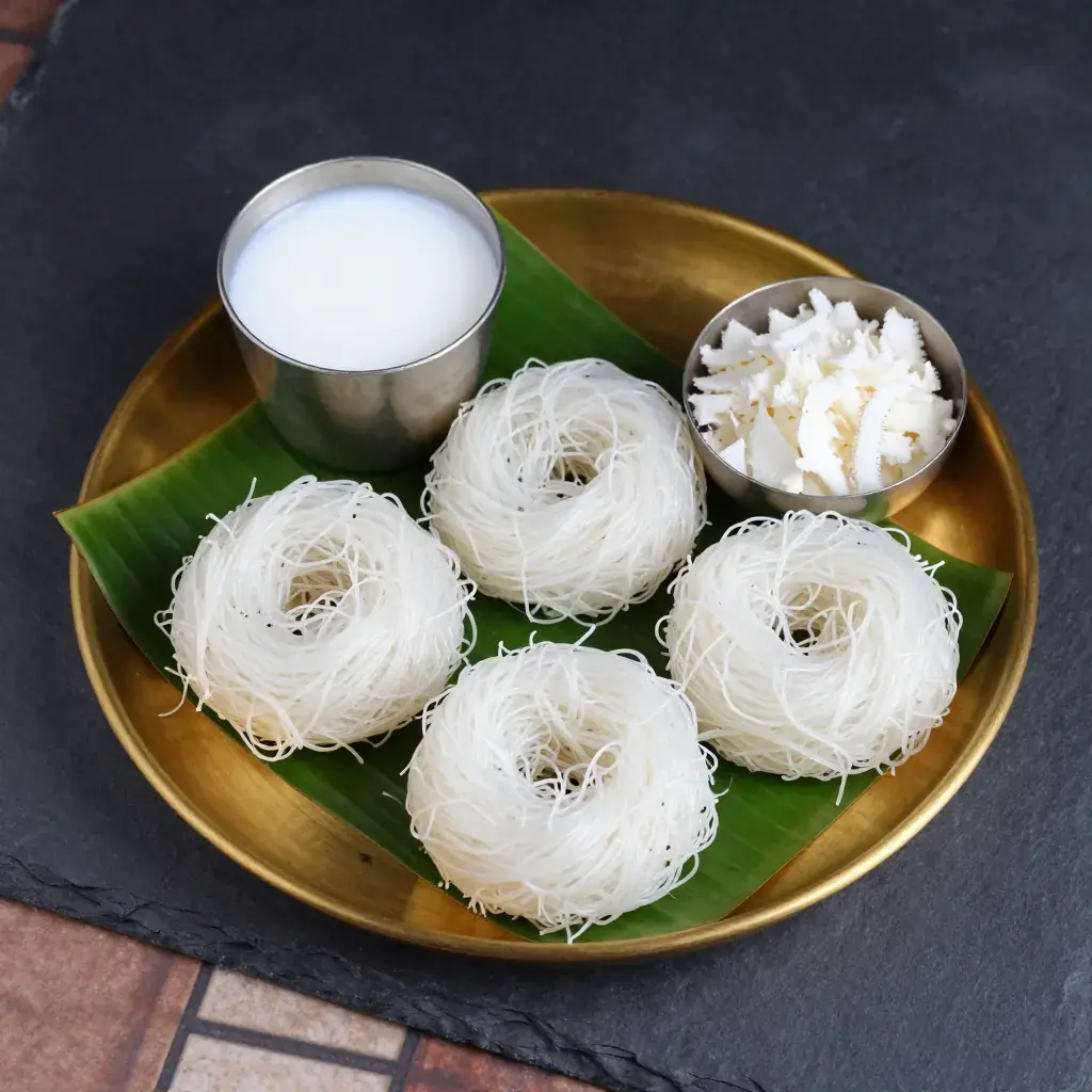 Idiyappam (இடியாப்பம் — South Indian Steamed Rice Noodle Nests)