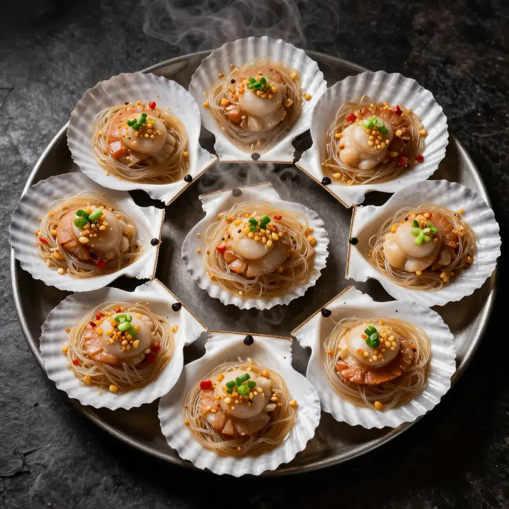 Zheng Dai Zi (蒸带子 — Cantonese Steamed Scallops with Glass Noodles)