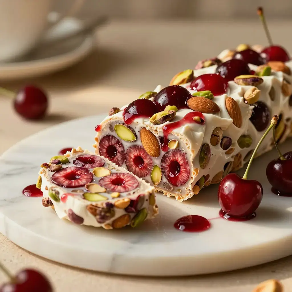 Nougat Glacé aux Cerises (Cherry Frozen Nougat)