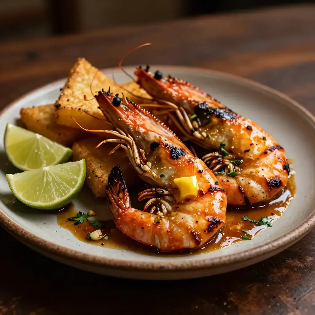 Camarones al Ajillo a la Cubana (Cuban Grilled Garlic Shrimp with Rum Glaze)