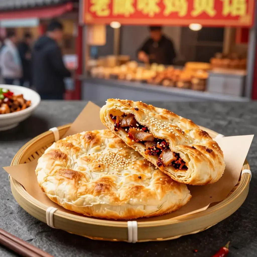 Sichuan Guokui (锅盔 — Sichuan Stuffed Deep-Fried Flatbread)