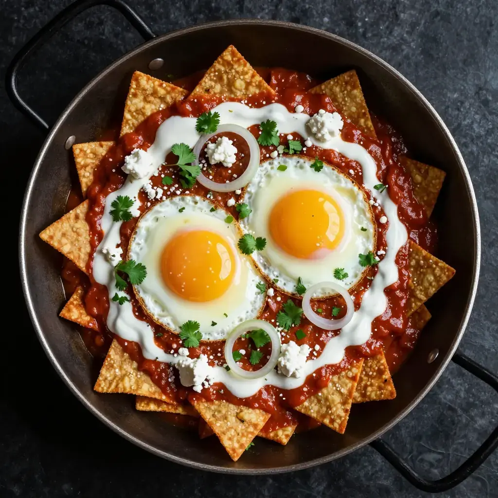 Chilaquiles Rojos (Red Salsa Tortilla Casserole)