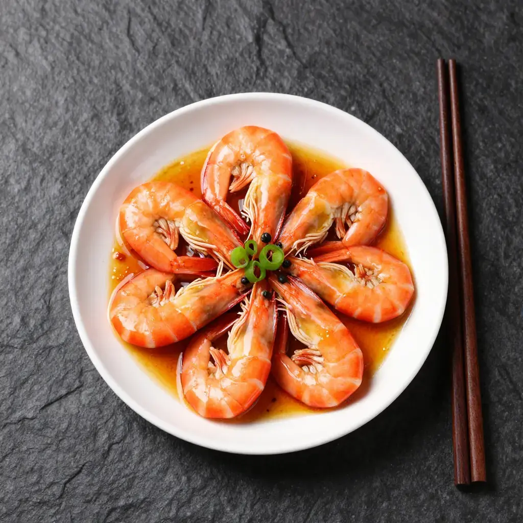 Hunan Qingzheng Xian Xia (湖南清蒸鲜虾 — Hunan Steamed Fresh Prawns with Garlic and Chilli Sauce)
