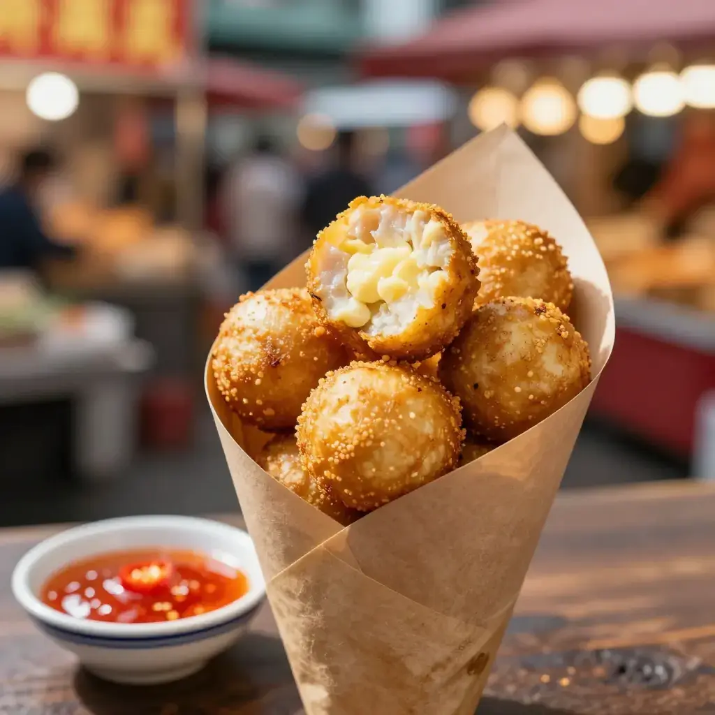 Fujian Zha Shitou (福建炸石头 — Fujian Deep-Fried Pork and Tofu Balls)