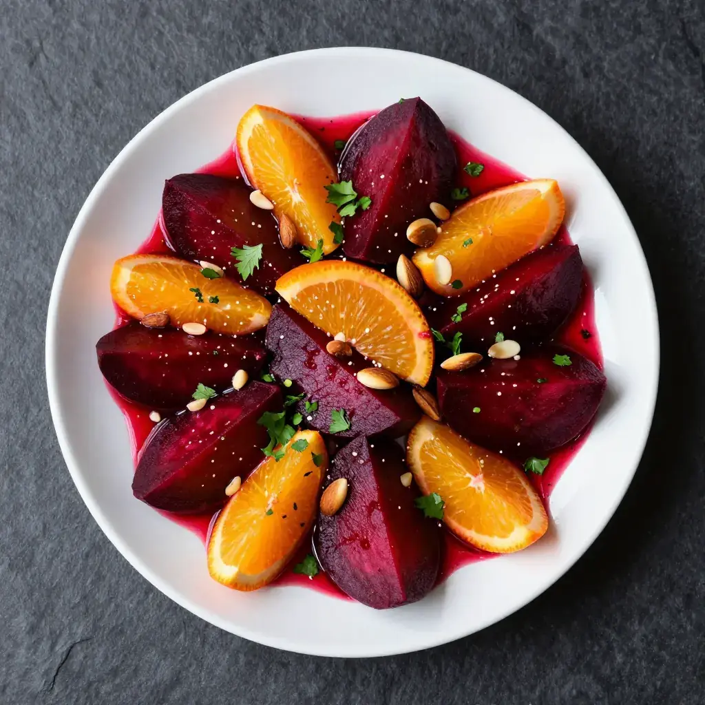 Salade de Betterave à l'Orange et Cumin (Moroccan Roasted Beetroot, Orange and Cumin Salad)
