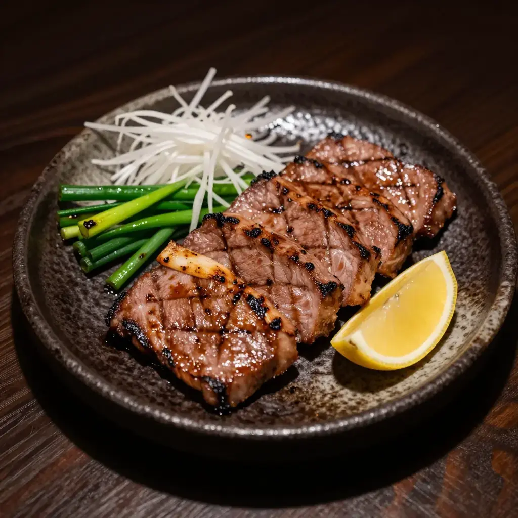 Gyutan Shio Yaki (牛タン塩焼き — Grilled Salted Beef Tongue)