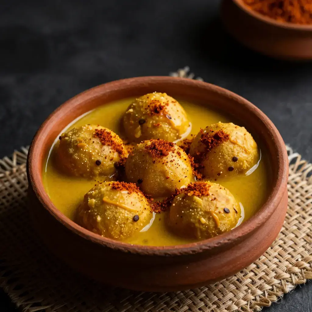 Kanji Vada (कांजी वड़ा — Fermented Mustard Water with Lentil Fritters)