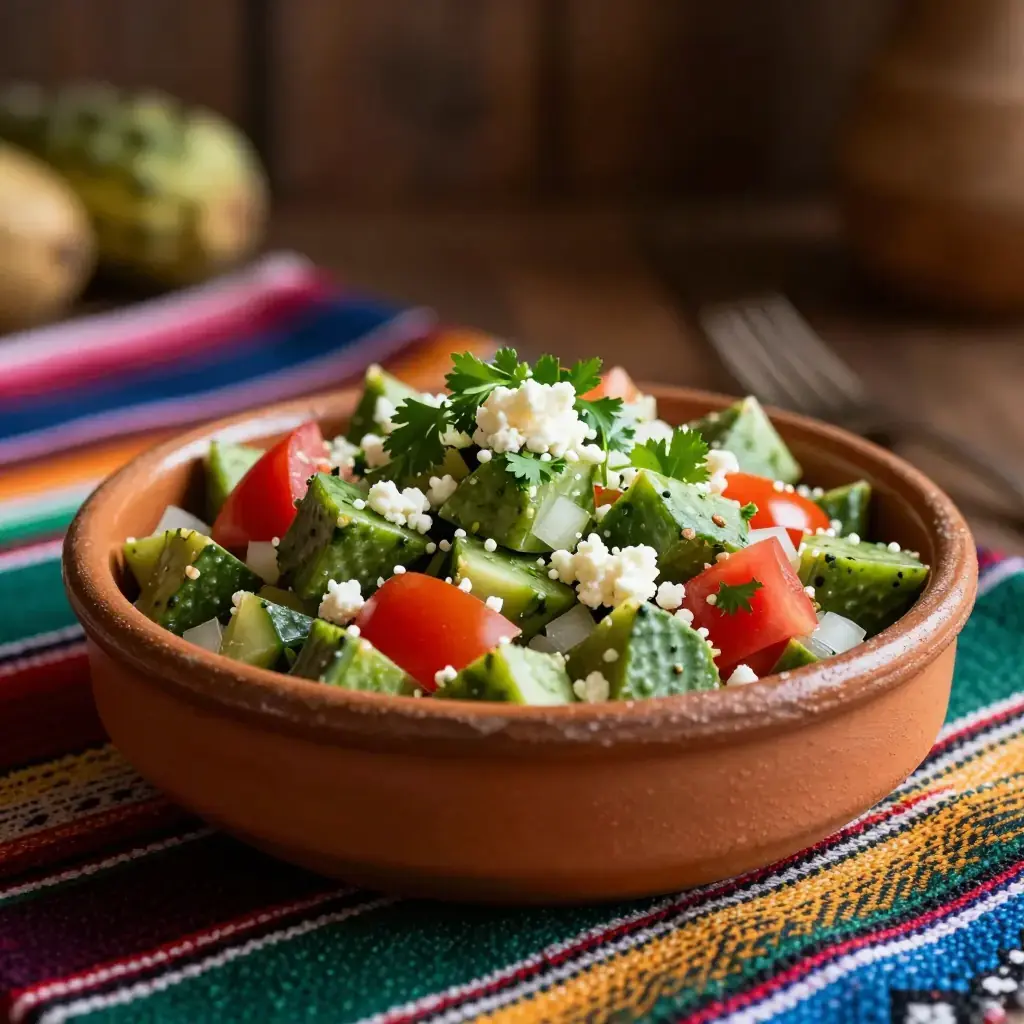 Ensalada de Nopales con Jitomate (Cactus Paddle Salad)