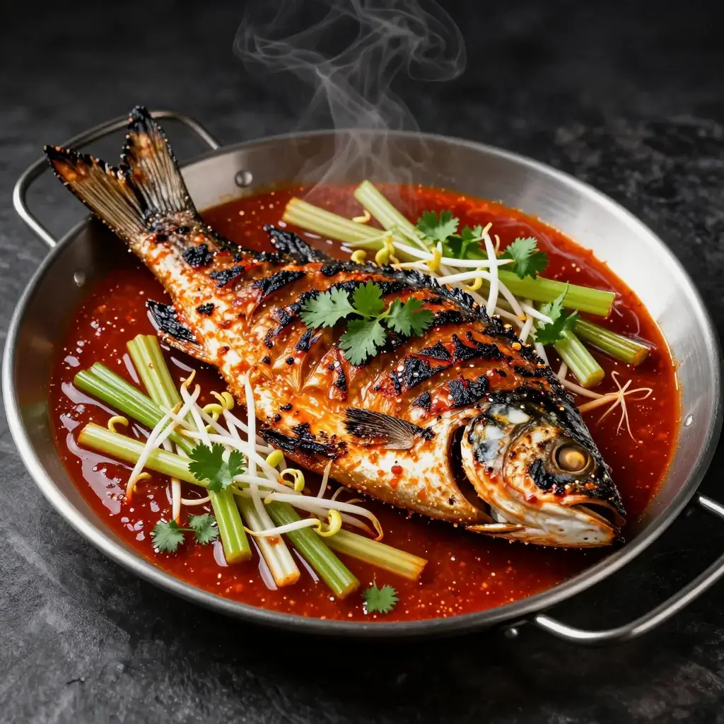 Sichuan Kao Yu (四川烤鱼 — Sichuan Grilled Fish with Doubanjiang Sauce)