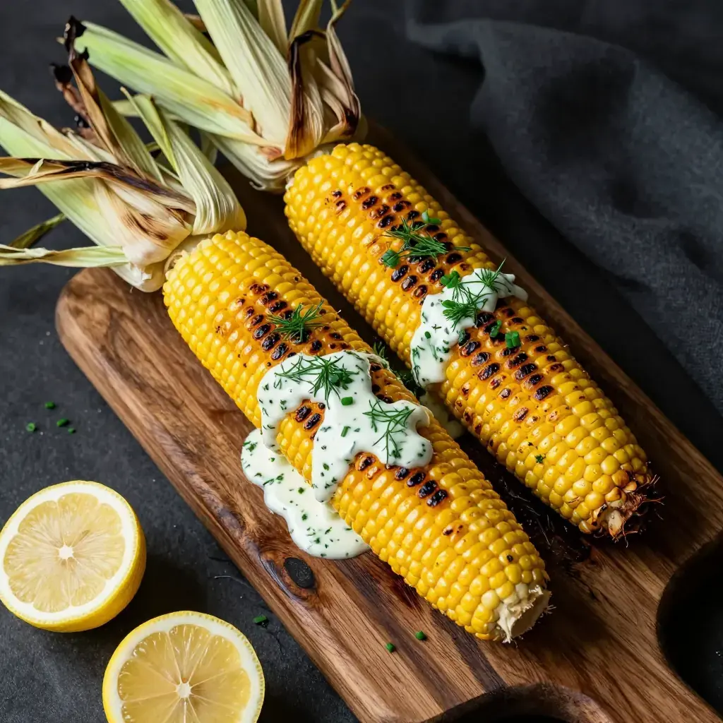 Grillad Majskolv med Örtsmör (Swedish Grilled Corn with Herb Butter)