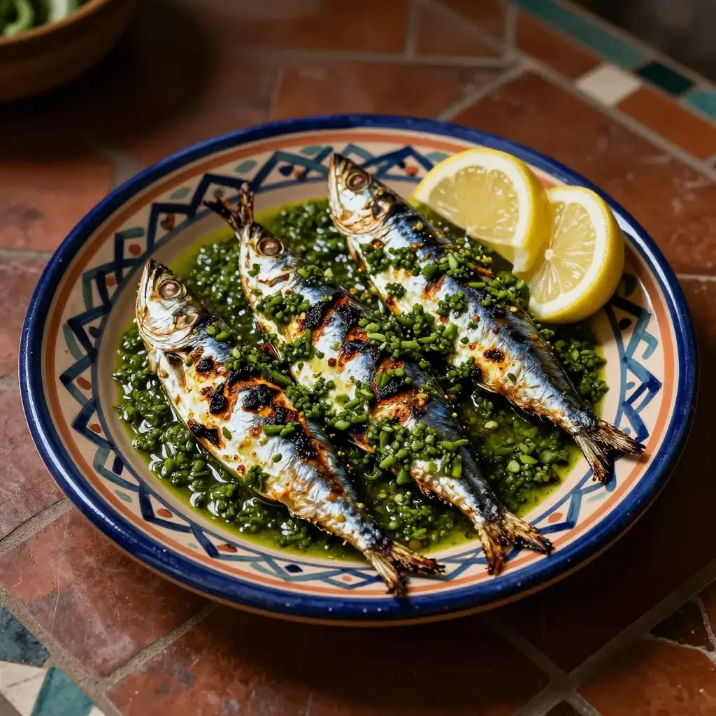Sardines Grillées à la Chermoula (Moroccan Grilled Sardines with Chermoula)
