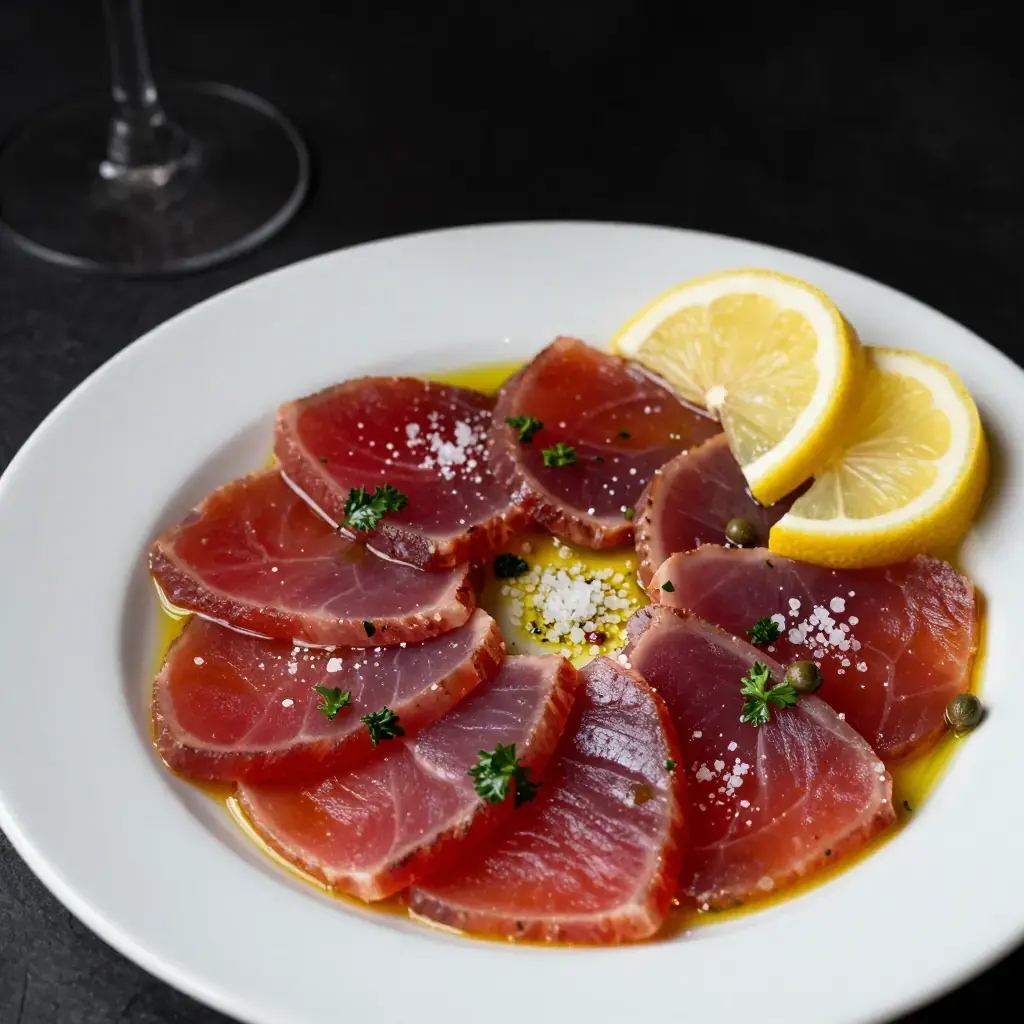 Carpaccio di Tonno al Limone (Raw Tuna Carpaccio)