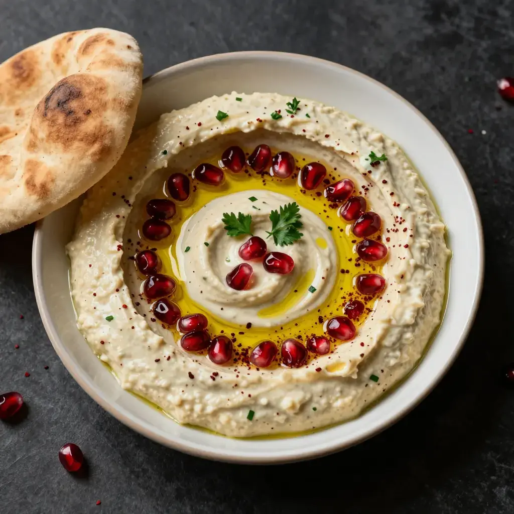 Moutabal (متبل — Lebanese Smoky Aubergine and Tahini Dip)