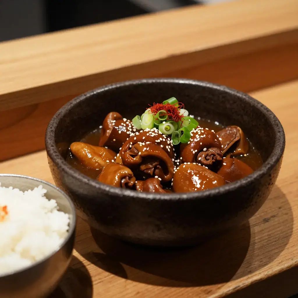 Motsuni (もつ煮 — Japanese Braised Pork Offal with Konnyaku)