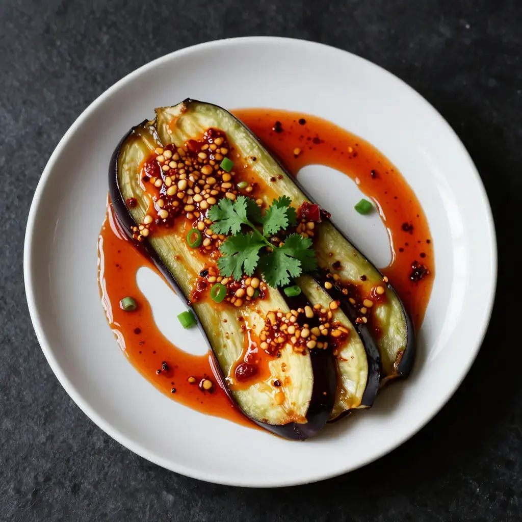 Hunan Xiang Kao Qie Zi Bing (Hunan Grilled Aubergine and Pepper Fusion Cake)