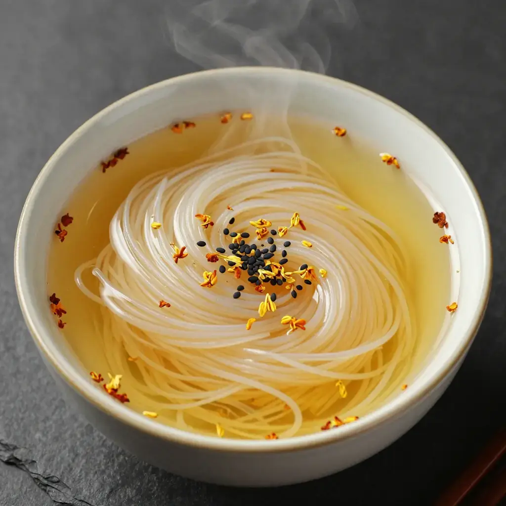 Yunnan Gui Hua Mi Xian Tian Tang (云南桂花米线甜汤 — Yunnan Osmanthus Sweet Rice Noodle Soup)