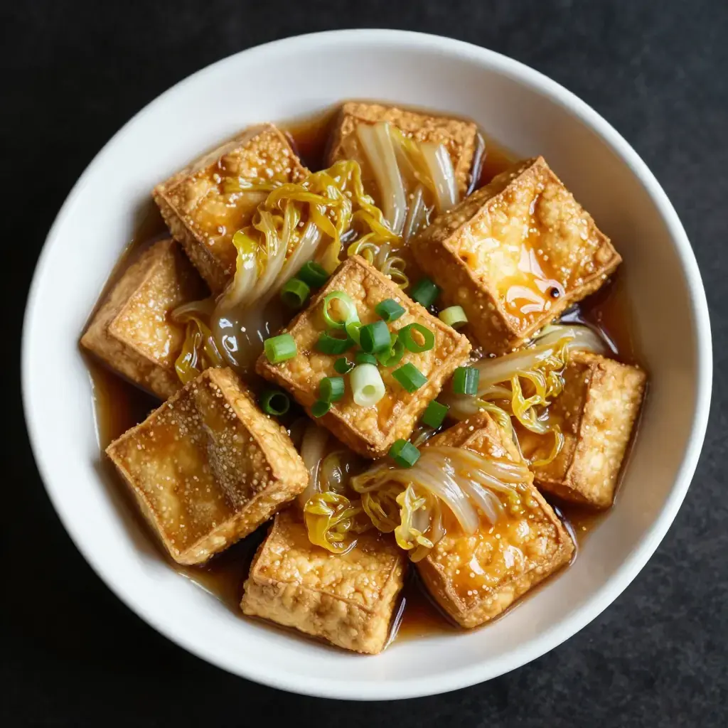 Fujian Chao Shao Bai Cai Dou Fu (福建炒烧白菜豆腐 — Fujian Stir-Fried Napa Cabbage with Tofu)