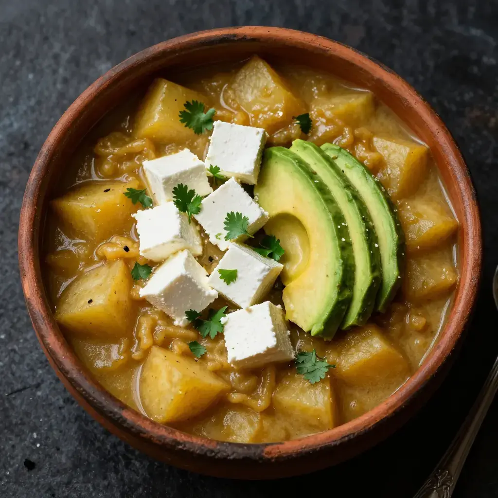 Locro de Papa Vegetariano (Vegetarian Potato and Cheese Stew)