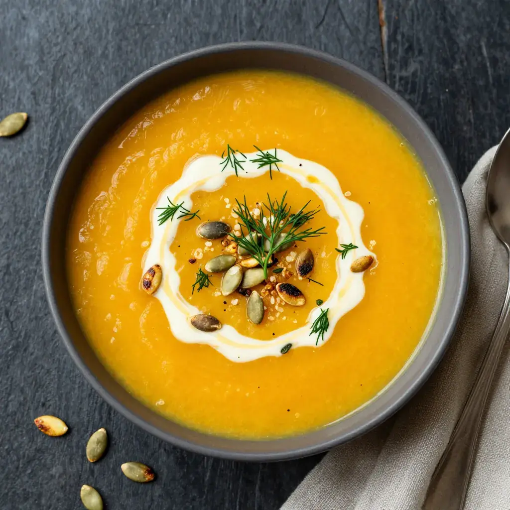 Rotfruktssoppa med Ingefära och Äpple (Swedish Root Vegetable Soup with Ginger and Apple)