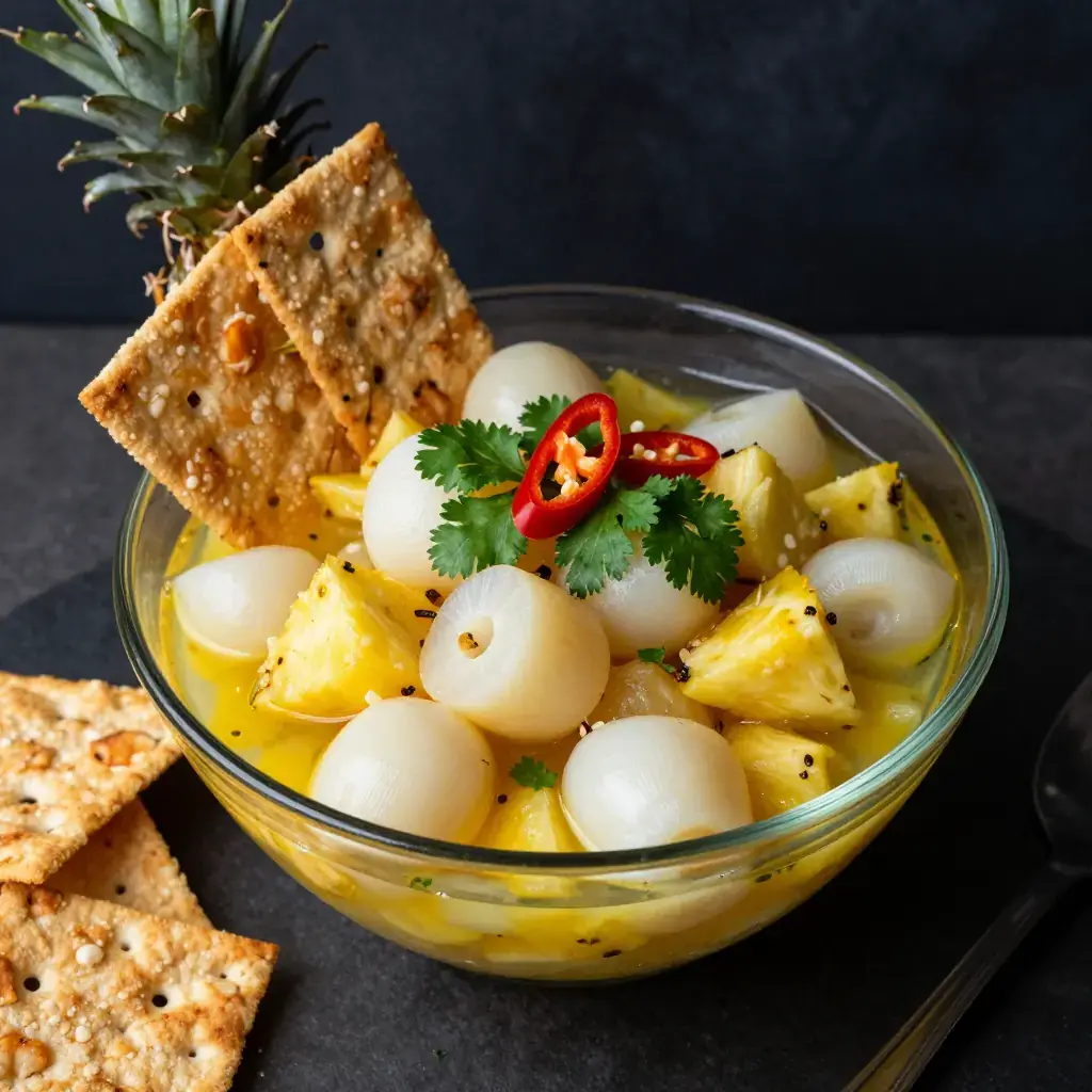Ceviche de Palmito com Abacaxi (Brazilian Heart of Palm and Pineapple Ceviche)