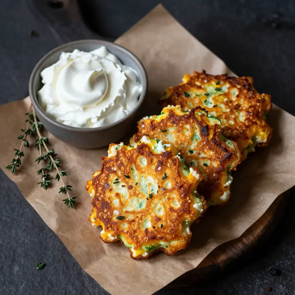 Beignets de Courgette au Chèvre (French Courgette and Goat's Cheese Fritters)