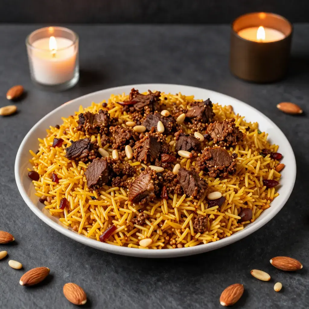 Hashweh (حشوة — Lebanese Spiced Rice with Ground Meat)