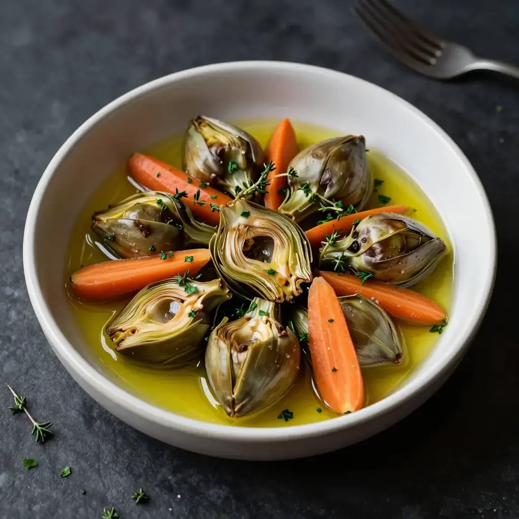 Artichauts à la Barigoule (Braised Artichokes Provençal)