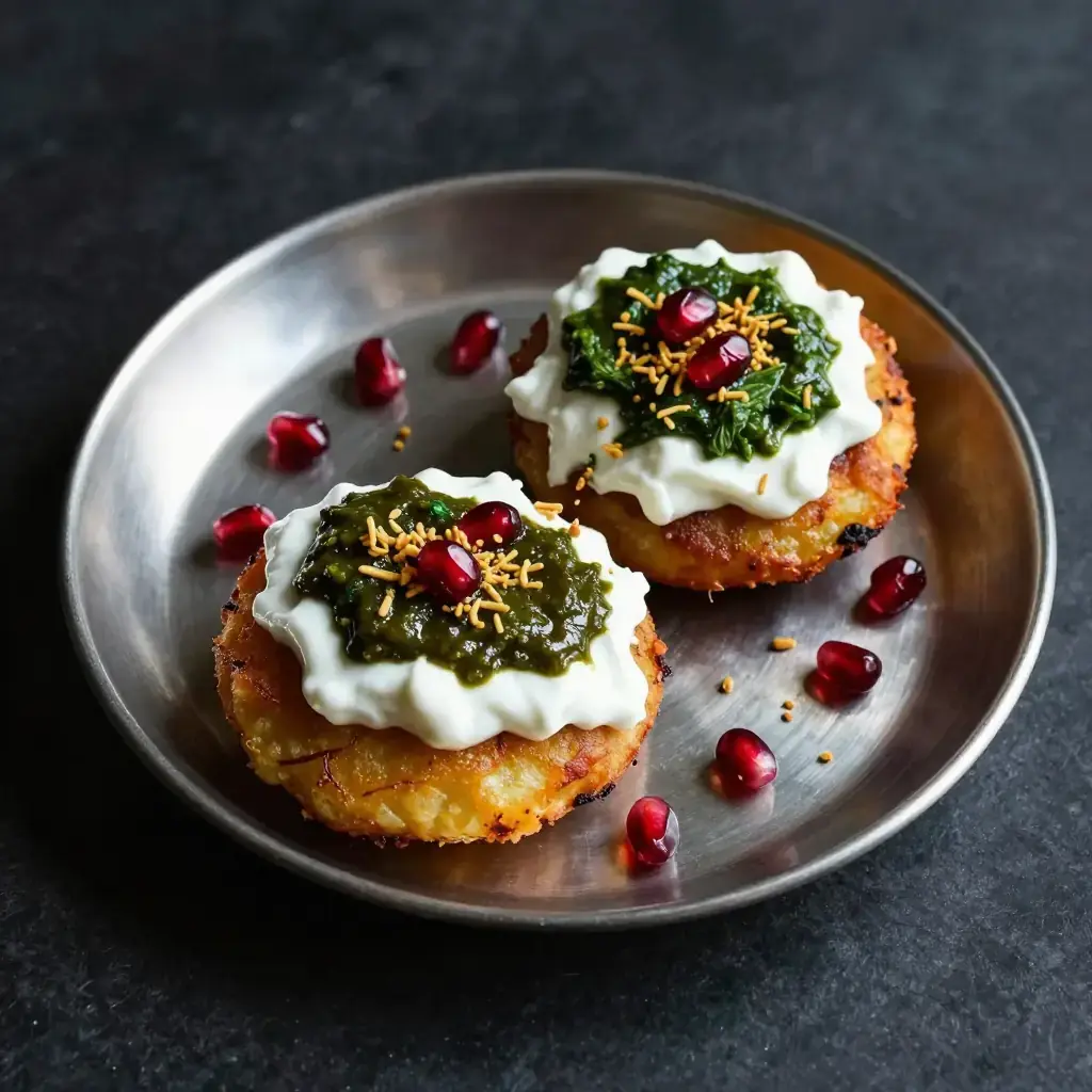 Aloo Tikki Chaat (आलू टिक्की चाट)