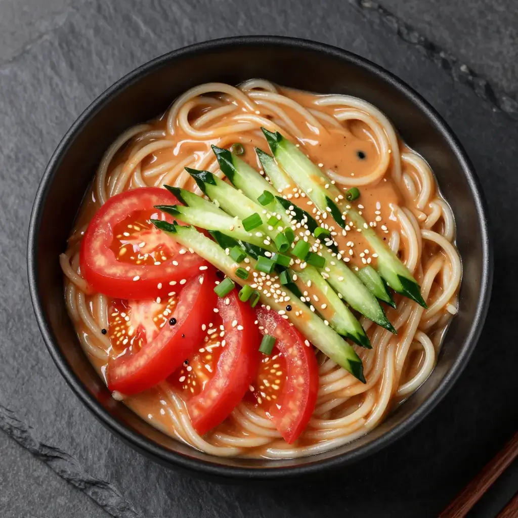 Hunan Liang Ban Fan Qie Mian (湖南凉拌番茄面 — Hunan Cold Tomato Sesame Noodles)