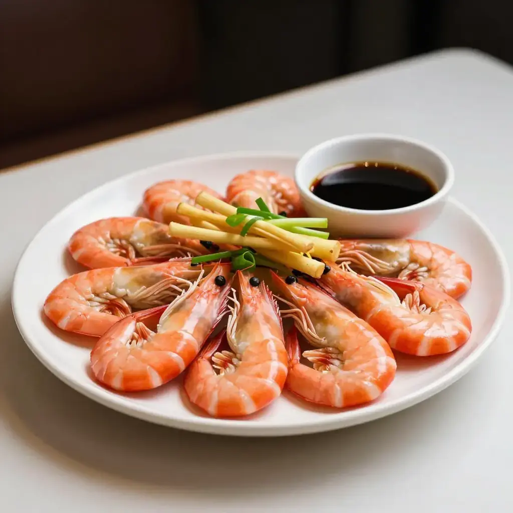 Dongbei Qing Zheng Daxia (东北清蒸大虾 — Dongbei Steamed Prawns with Scallion Ginger Oil)