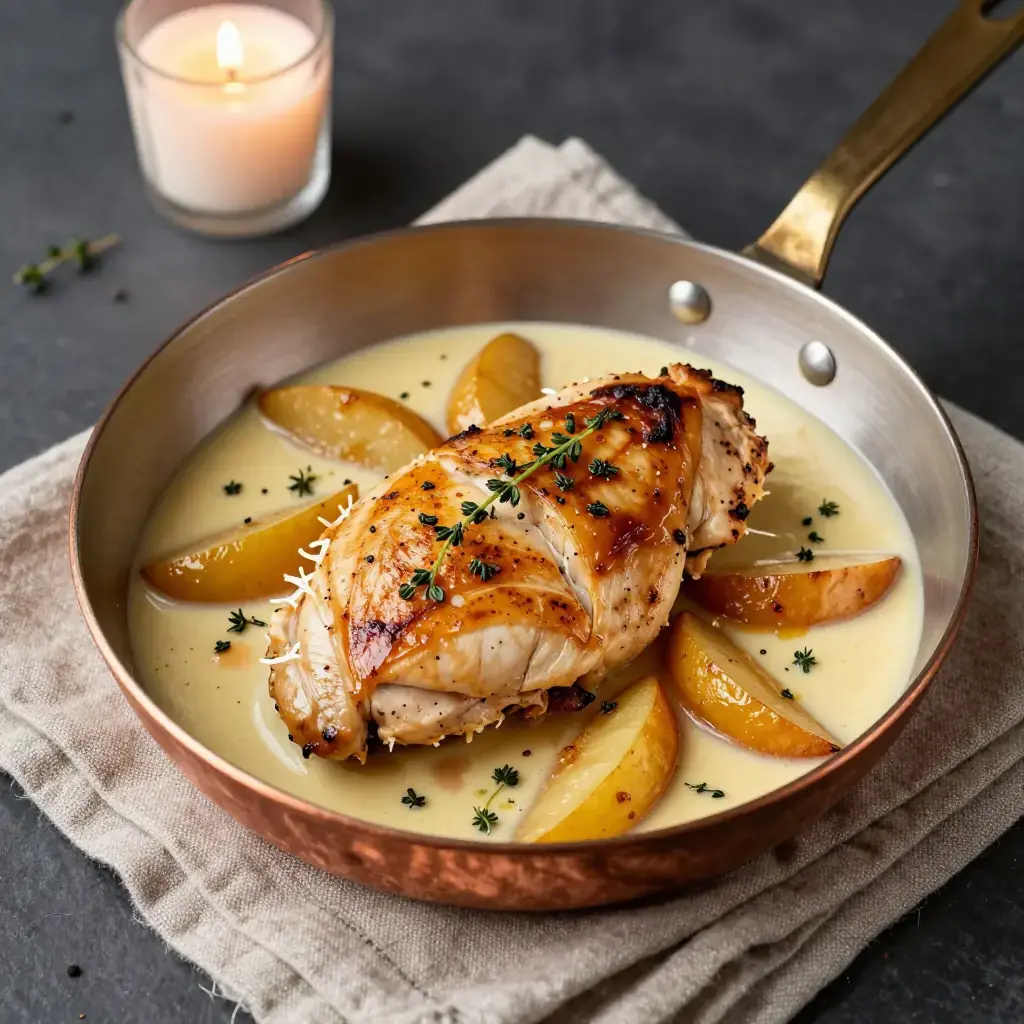 Poulet Sauté à la Normande Express (Quick Normandy-Style Sautéed Chicken)